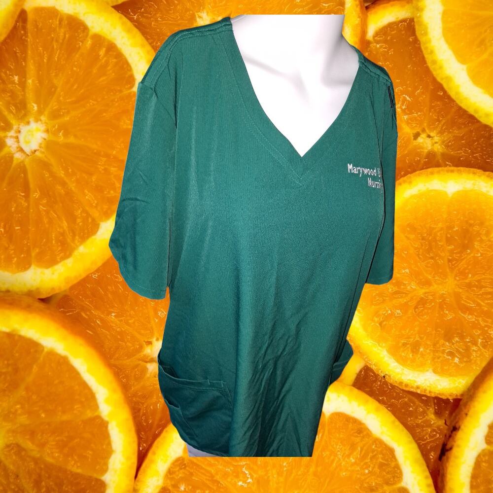 Skechers Marywood Nursing Green Scrub Top Size 3XL - Picture 1 of 6